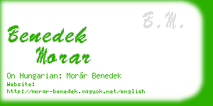 benedek morar business card