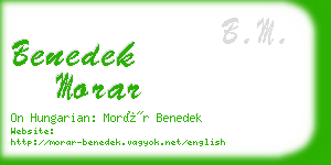 benedek morar business card